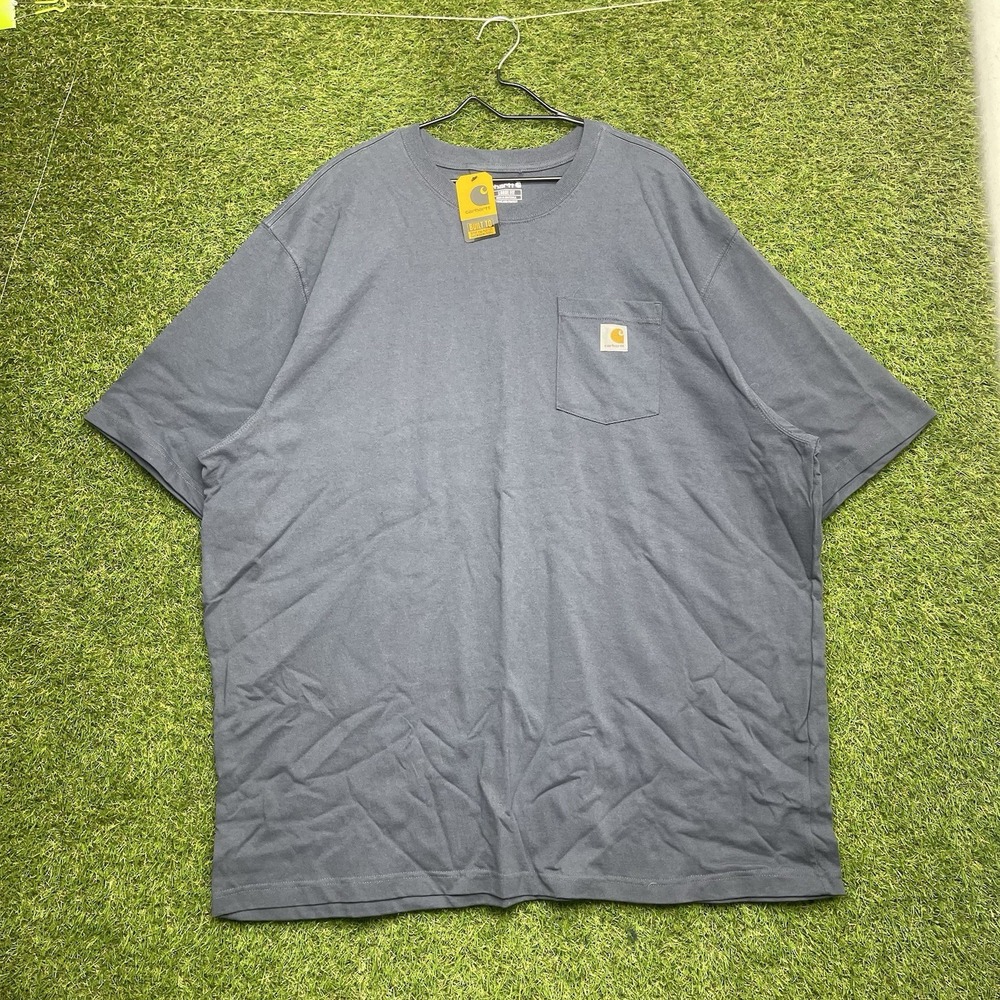 Carhartt K87 Pocket Shirt Mens 3XL Gray Heavyweight Loose Fit Short Sleeve NWT